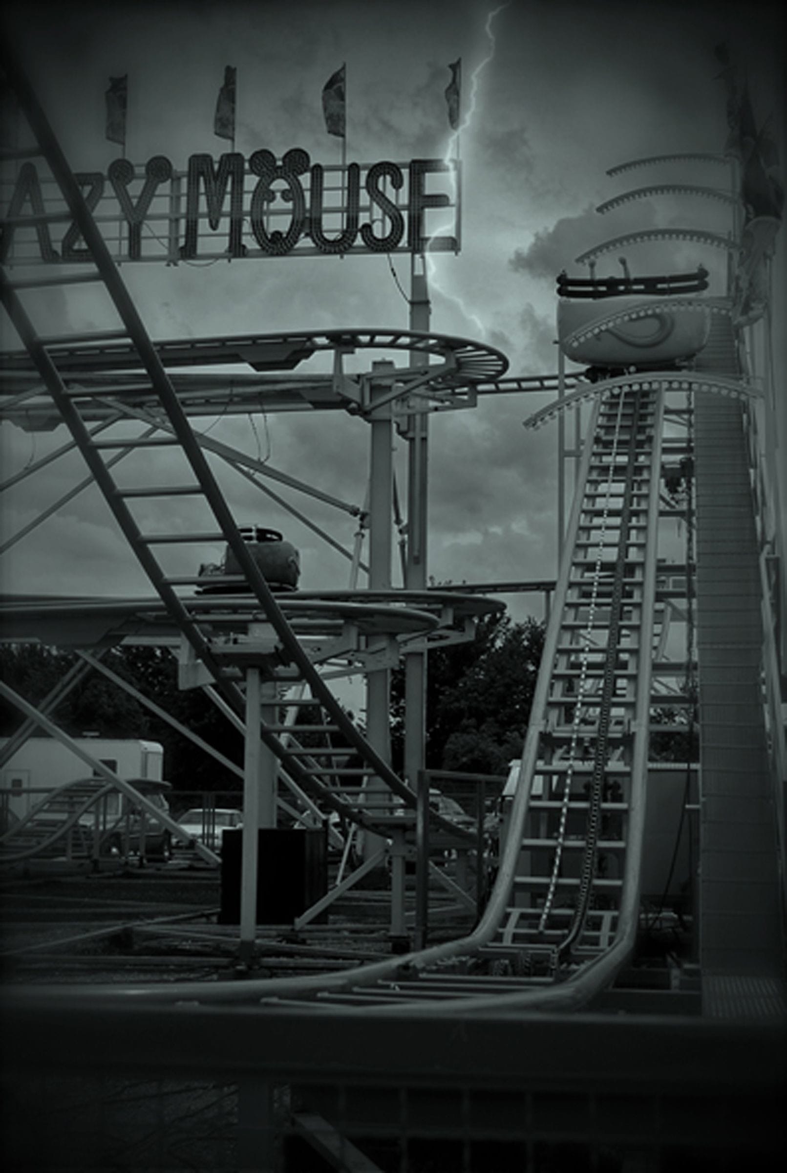 Rollercoaster at Fair.